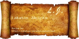 Lakatos Jácinta névjegykártya